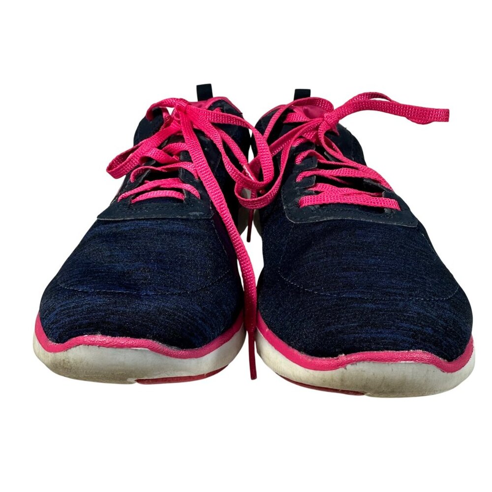 Skechers Womens Flex Sole 2.0 Navy Pink Athletic Shoes Sz 9 Memory Foam Comfort - Picture 4 of 13